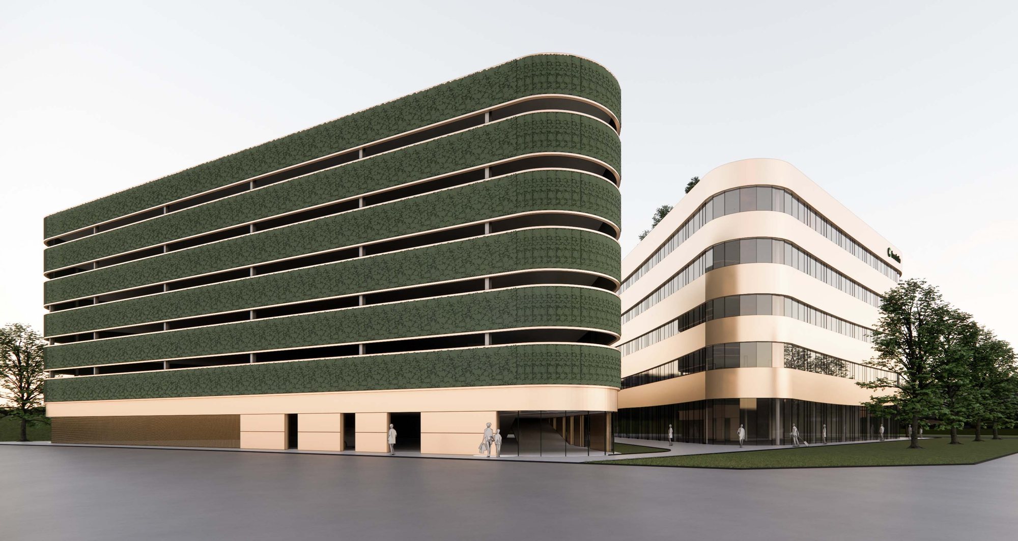 Parkhaus Bechtle · Neu-Ulm — Greenovation · 1.635 m² — Projektvisualisierung