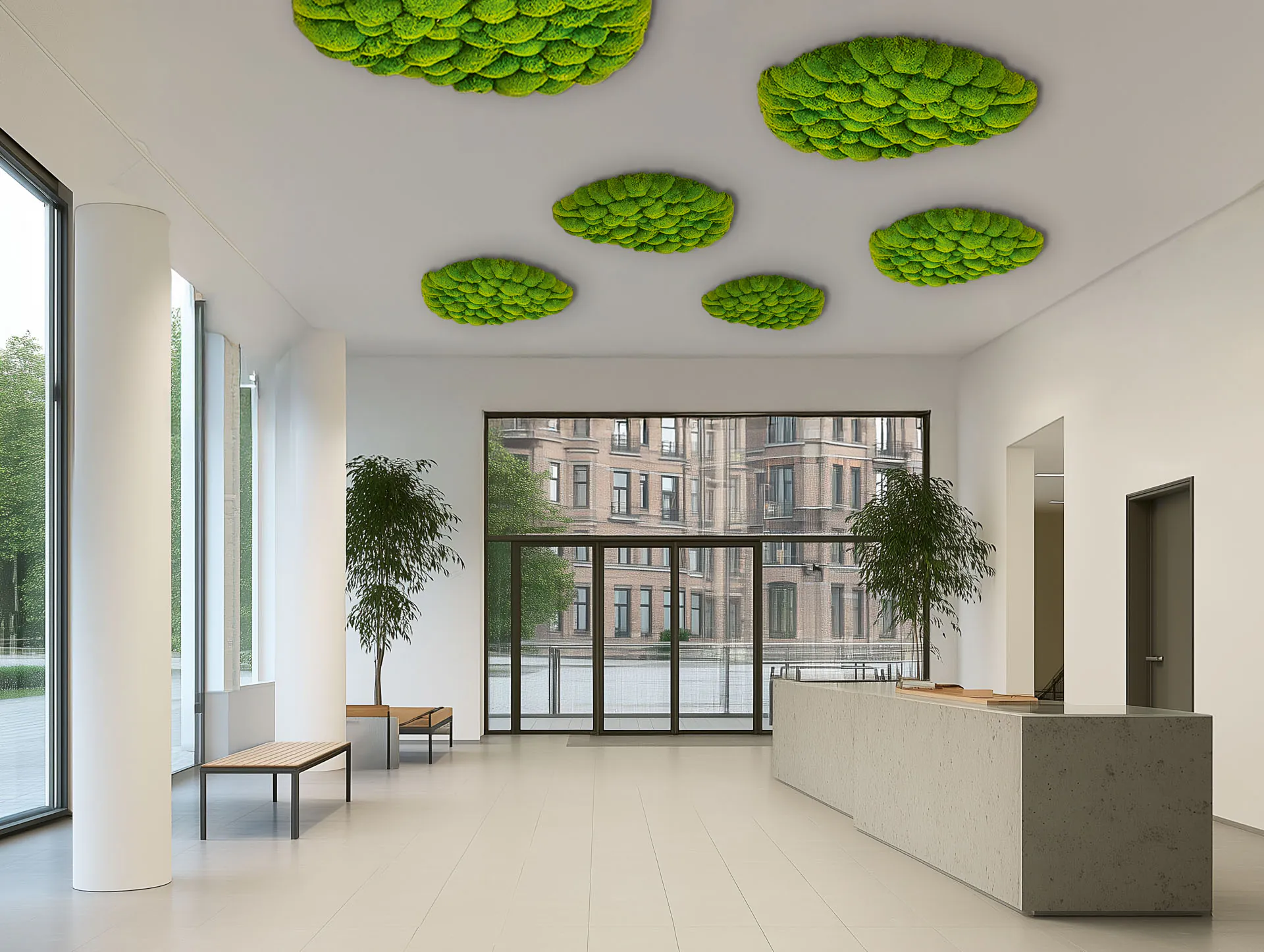 Botanical Sky — Deckenbegrünung · Bürolobby
