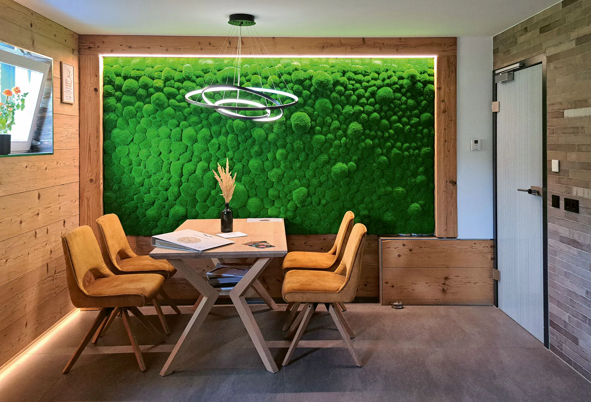 Mooswand Büro Besprechungsraum — Wandbegrünung von MOOSMOOS